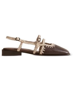 Hereu Adrata Braided Leather Sandals - White