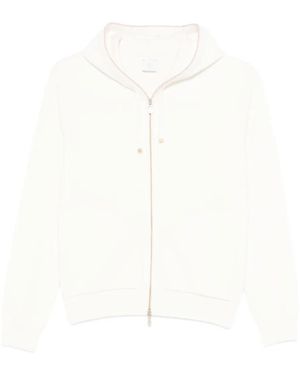 Eleventy Kapuzenjacke Mit Reißverschluss - Weiß
