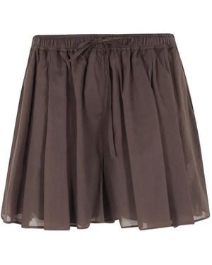 FEDERICA TOSI Drawstring Shorts - Brown