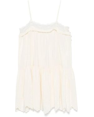 Chloé Lace-Trim Mini Dress - White