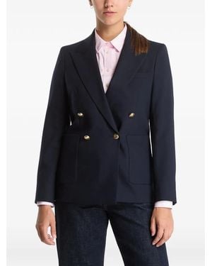 GANT Double-Breasted Peak-Lapel Blazer - Blue
