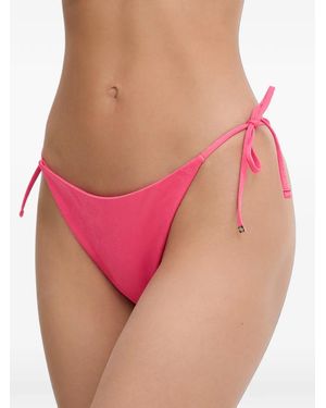 Guess Printed Logo Bikini Bottoms - Pink