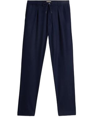 Woolrich Bundfaltenhose Mit Kordelzug - Blau