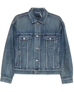 Saint Laurent Button-Up Denim Jacket - Blue