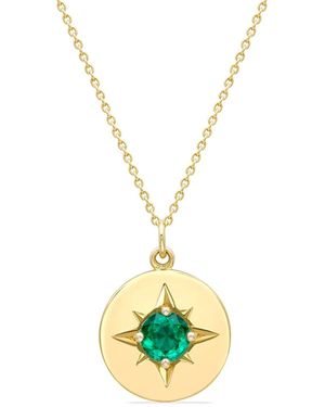 House of Meraki 18Kt Vesper Emerald Necklace - Metallic