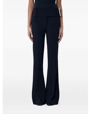 Sportmax High-Waisted Flared Trousers - Blue
