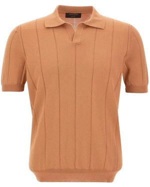 Gran Sasso Tennis M/M Skipper Ribbed-Knit T5-Shirt - Orange