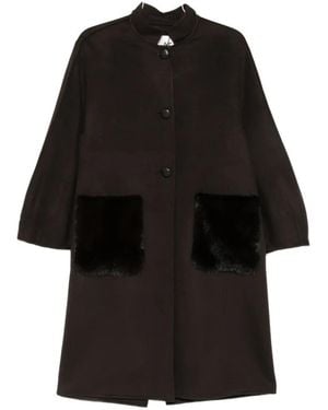 Manzoni 24 Fur-Pocket Coat - Black