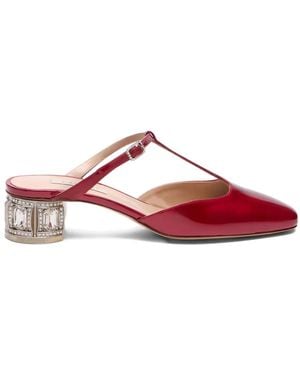 Casadei Buckle-Detail Heeled Mules - Red