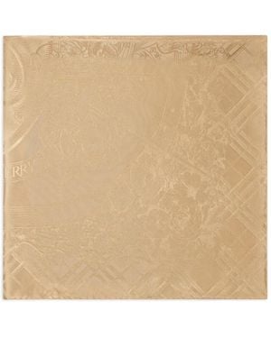 Burberry Seidenschal Mit Blumenwappen - Natur