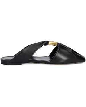 Emporio Armani Leather Sandals - Black