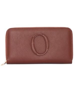 Orciani Logo-Patch Zip-Around Wallet - Purple