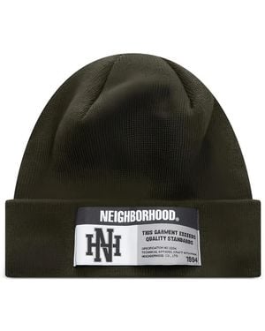 Neighborhood Label Detail Beanie - Black
