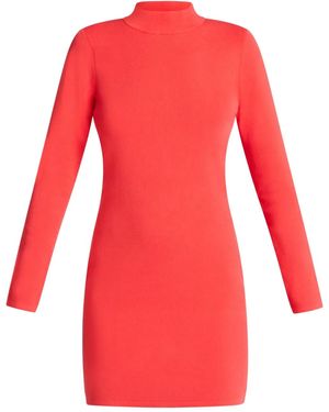Michael Kors Abito Corto A Maniche Lunghe - Rosso