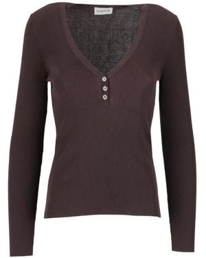 P.A.R.O.S.H. Cipria V-Neck T-Shirt - Purple