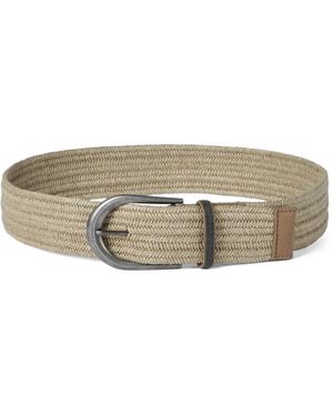 Brunello Cucinelli Cinturón Trenzado - Gris