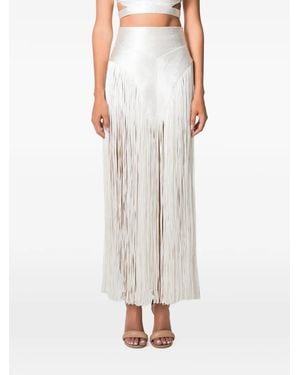 NORINA ST Nuria Fringe-Detail Skirt And Top Set - White