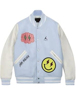 Nike X J Balvin Bomberjacke Im College-Look - Blau