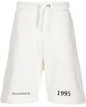 Throwback. Joggingshorts Mit Logo-Stickerei - Weiß
