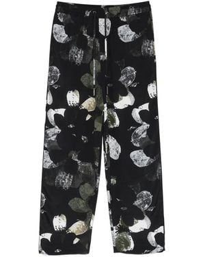Iceberg Pantalon À Fleurs - Black