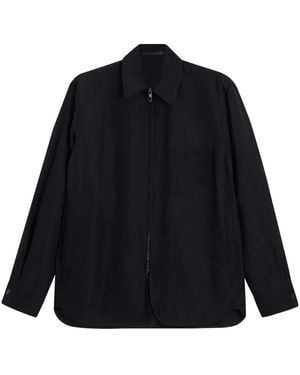 Giorgio Armani Zip-Up Shirt - Blue