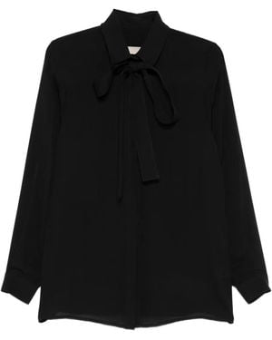 Elie Saab Camisa de manga larga - Negro