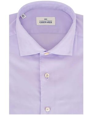 Alessandro Gherardi Collared Buttoned Shirt - Purple