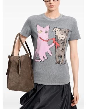 JNBY Graphic-Print T-Shirt - Grey