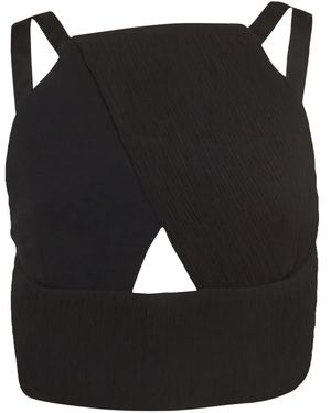 Roland Mouret プリーツ トップ - ブラック