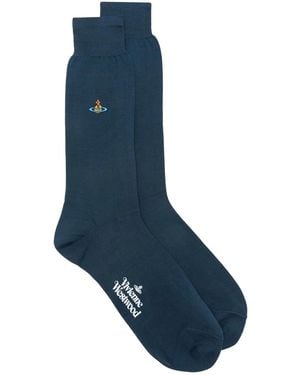 Vivienne Westwood Chaussettes Uni Colour Plain - Bleu