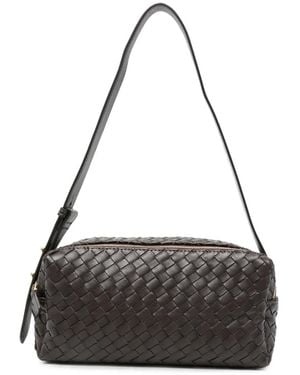 Elleme Trousse Woven Leather Cross Body Bag - Black