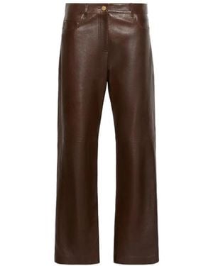 Max Mara Leather Trousers - Brown