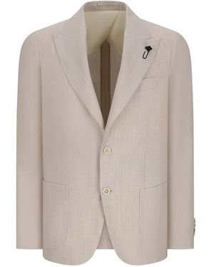 Lardini Notched-Lapel Iconic Jacket - Grey
