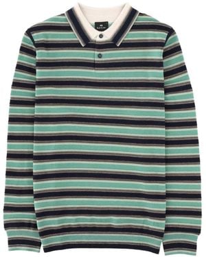 Paul Smith Polo De Lana Merino A Rayas - Verde