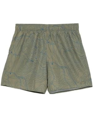 Lacoste Logo-Embroidered Swim Shorts - Green