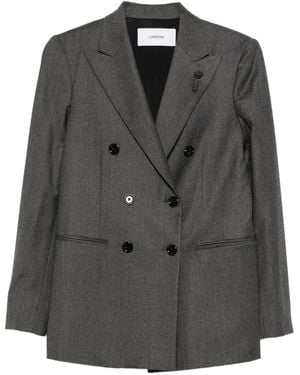 Lardini Chaqueta Con Solapas De Pico - Gris