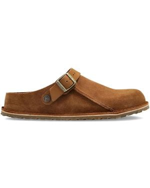 Birkenstock Buckle Strap Mules - Brown
