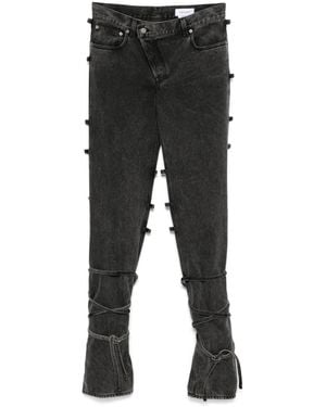 McQueen Tied Jeans - Black