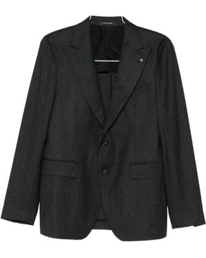 Tagliatore Herringbone Two-piece Suit - Black