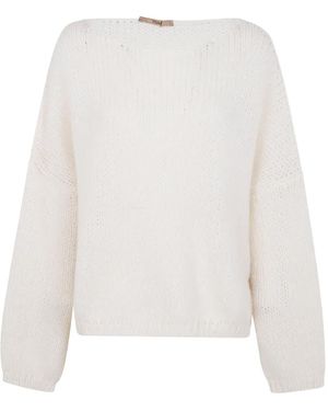 Nuur Boat-Neck Wool Sweater - White