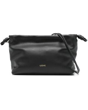 Loewe Flamenco Leather Clutch Bag - Black