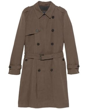 Herno Double-Breasted Belted Coat - Brown