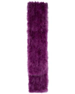 Yves Salomon Bufanda Con Detalle De Plumas - Morado