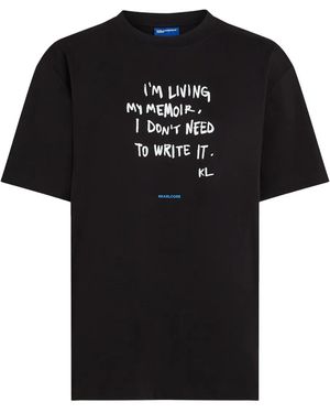 KARL LAGERFELD Karlism Cotton T-Shirt - Black