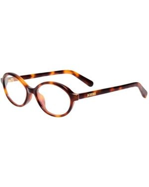 Jacquemus Runde Brille - Weiß