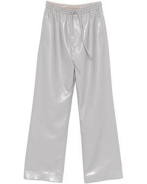 Nanushka Faux-Leather Trousers - Grey