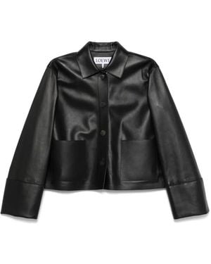 Loewe レザージャケット - ブラック