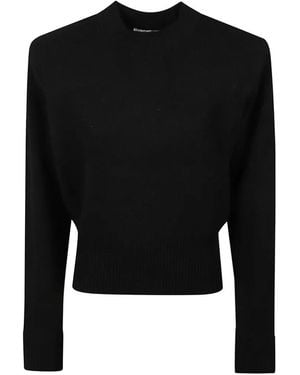 IRO Lovelie Structured-Shoulders Double-Faced Sweater - Black