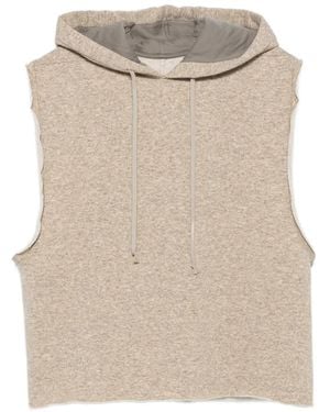 Rick Owens Sleeveless Hoodie Vest - Natural