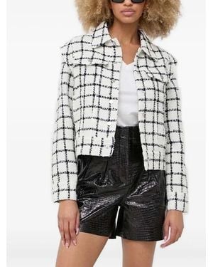 Notes Du Nord Karierte Tweed-Jacke - Weiß